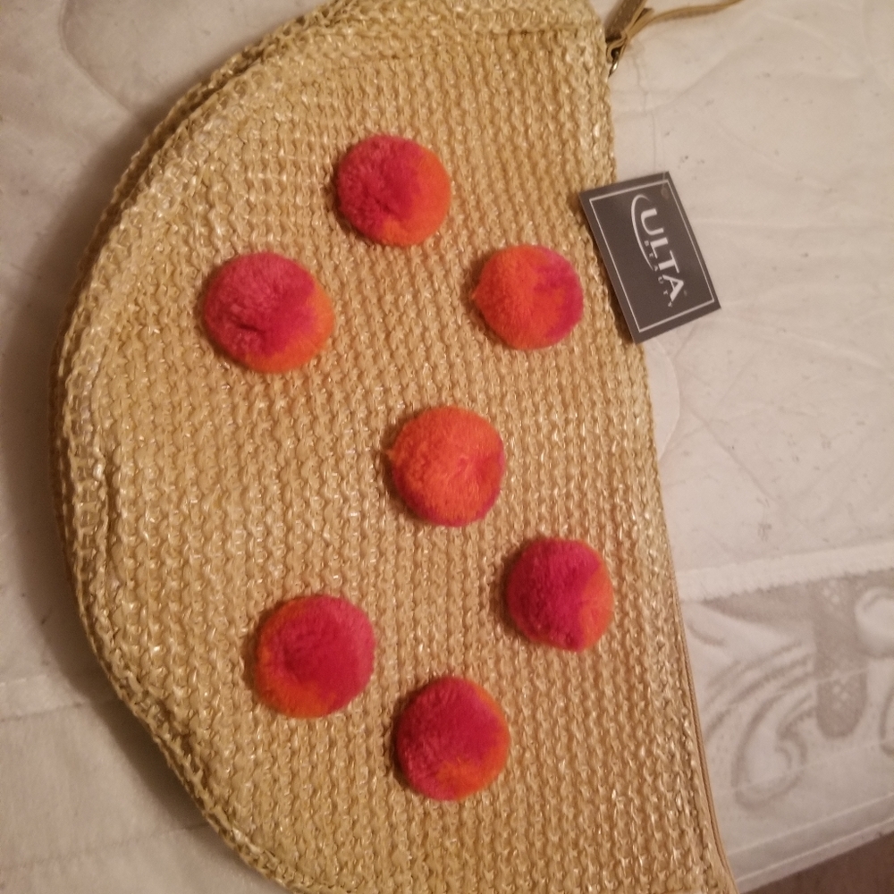 Ulta Beauty pompom makeup bag